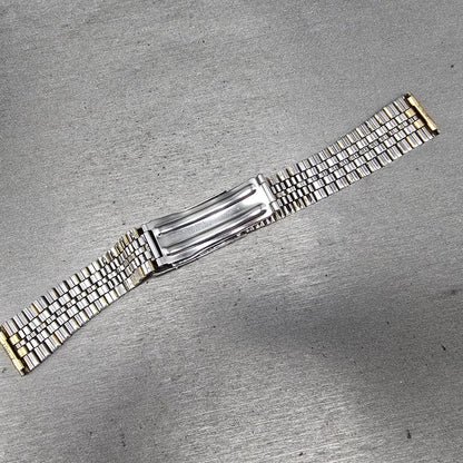 Seiko SQ Bracelet 19mm Stainless Steel Two Tone Tri Folding Clasp READ!!!! Z-0678