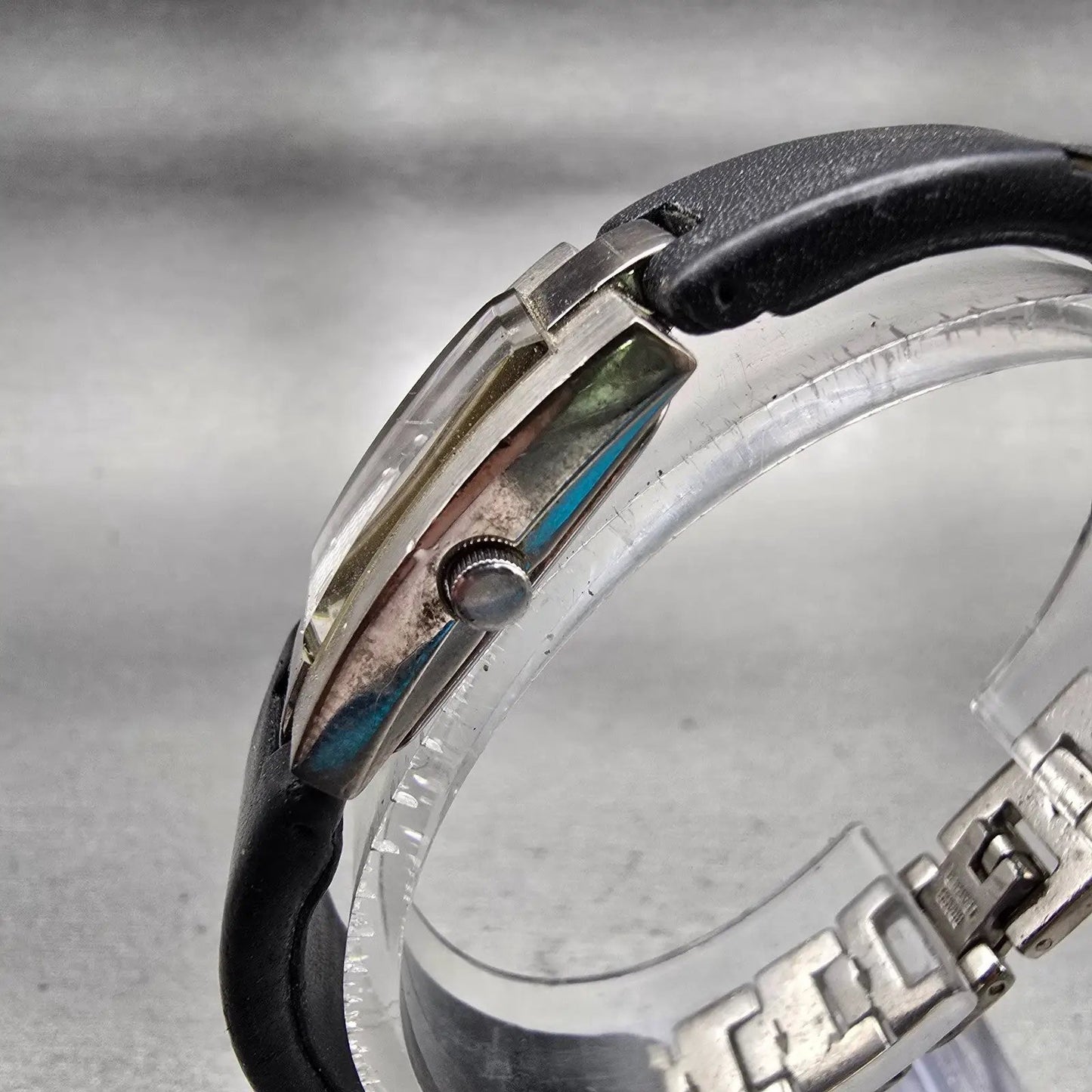 Bulova Watch Women 16mm Silver Dial Silver Tone Rectangle 96L43 New Battery2