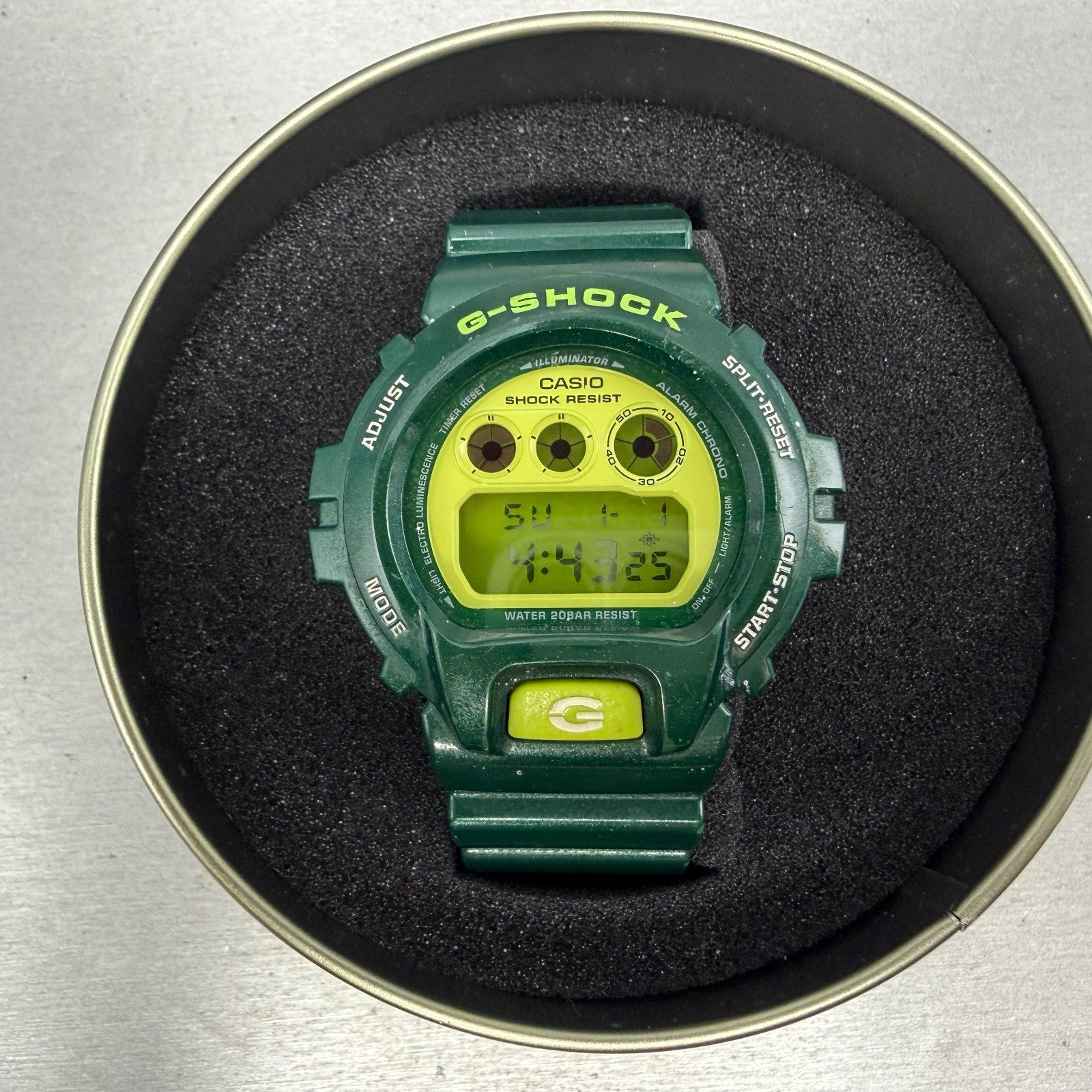 Casio G-Shock DW-6900CC Watch Men 50mm Digital LCD Green  Alarm Chrono New Batte0