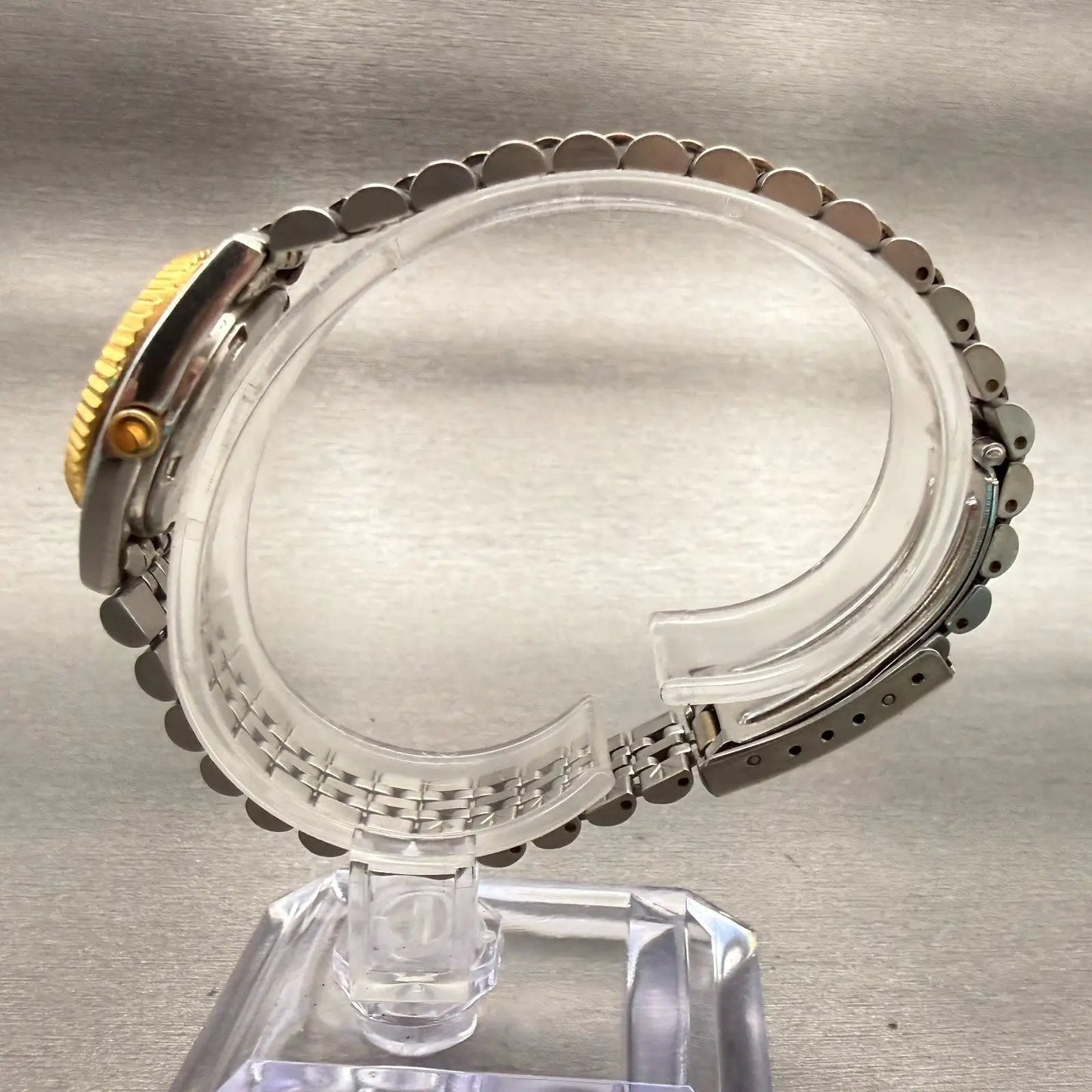 Seiko Watch Women 24mm Silver Dial Two Tone Daydate Round 7N83-0041 New Battery6