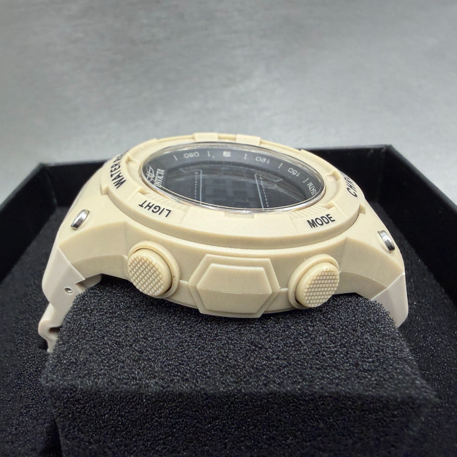 Invicta Racing Digital Watch Men 52mm Brown Alarm Chrono Round New 475263