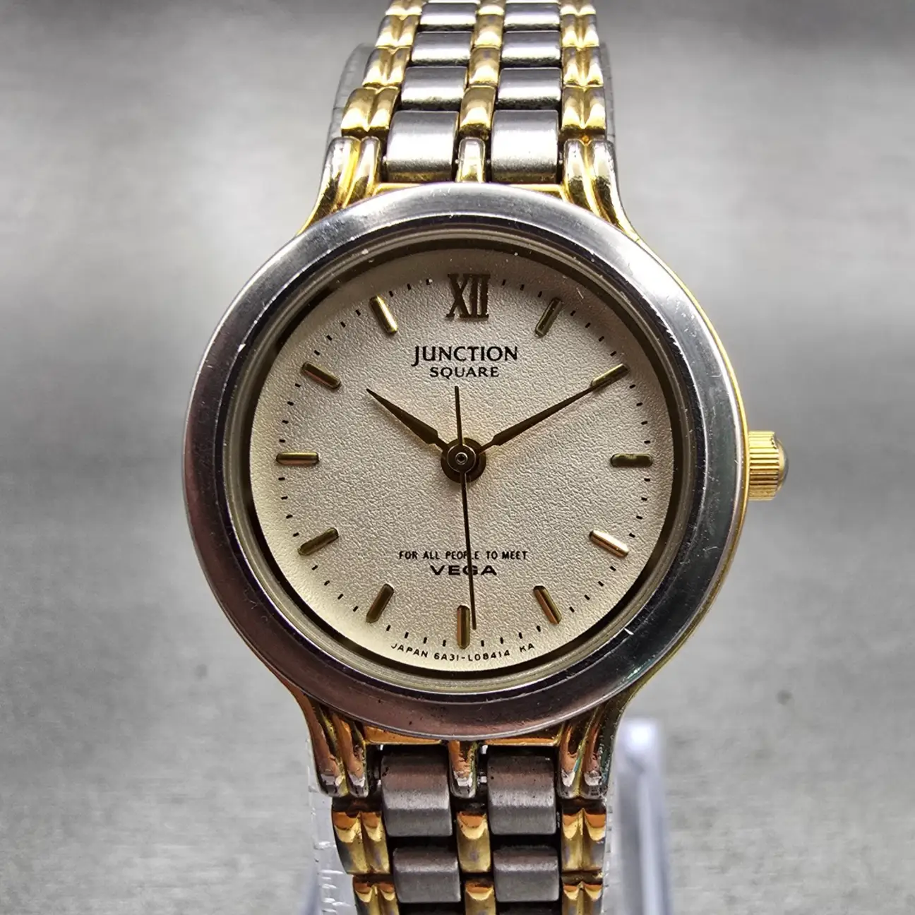 Citizen Vega Junction Watch Women 24mm Ivory Dial Two Tone 6A31-L02907 New Batt0