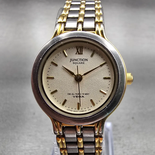 Citizen Vega Junction Watch Women 24mm Ivory Dial Two Tone 6A31-L02907 New Batt0