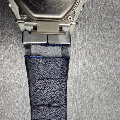 Casio Baby-G MSG-133 Watch Women 42mm Silver Blue Chrono Alarm New Battery12