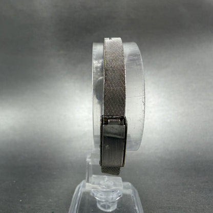 Armitron Deauville Watch Women White Dial Silver Tone Blue gems Oval PARTS8