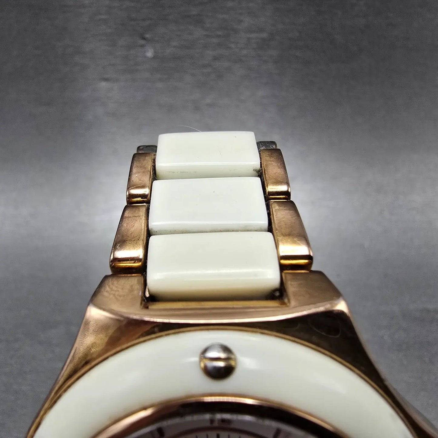 Michael Kors Watch Women 42mm White Dial Rose Gold Tone Date MK-5261 New Battery4