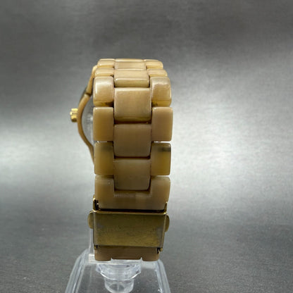 Michael Kors Jet Set Watch Women 37mm MOP Dial Cream Tone Daydate MK-5039 READ!!7