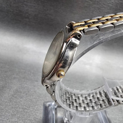 Seiko Watch Women 24mm Ivory Dial Two Tone Round V701-2B90 New Battery Vintage2
