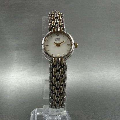 Citizen Watch Women 20mm White Dial Two Tone Round 5920-S91549 New Battery5