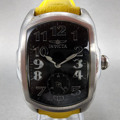 Invicta baby Lupah Watch Women 28mm Black Dial Gold Tone Oval 2006 New Battery1