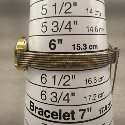 Seiko Watch Women 20mm Champagne Dial Gold Tone Oval 2320-5680 New Battery9