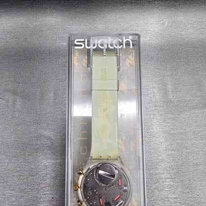 Swatch Chrono London 1948 Watch Men 43mm Blue Dial SCZ102 New Battery NOS8