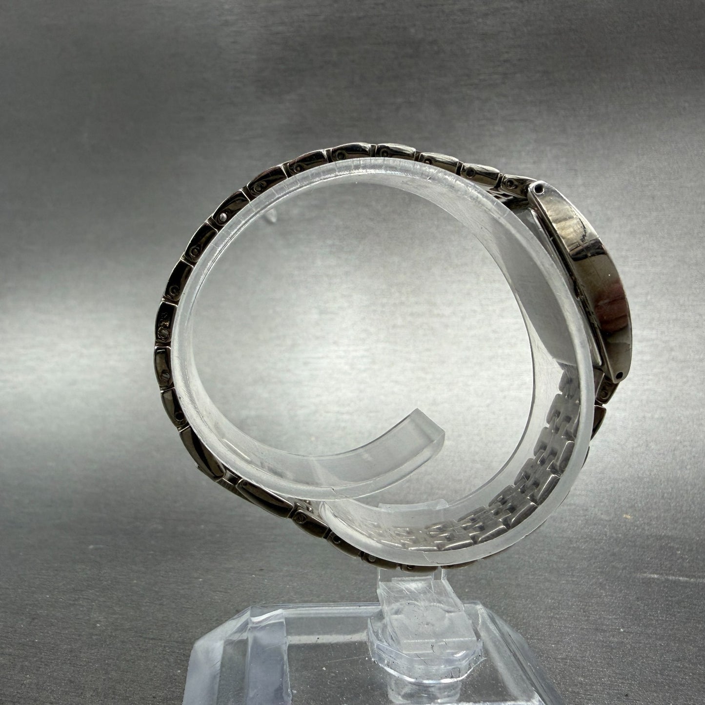 Citizen Watch Women 16mm Silver Dial Silver Tone Rectangle Crystal Bezel New Bat8