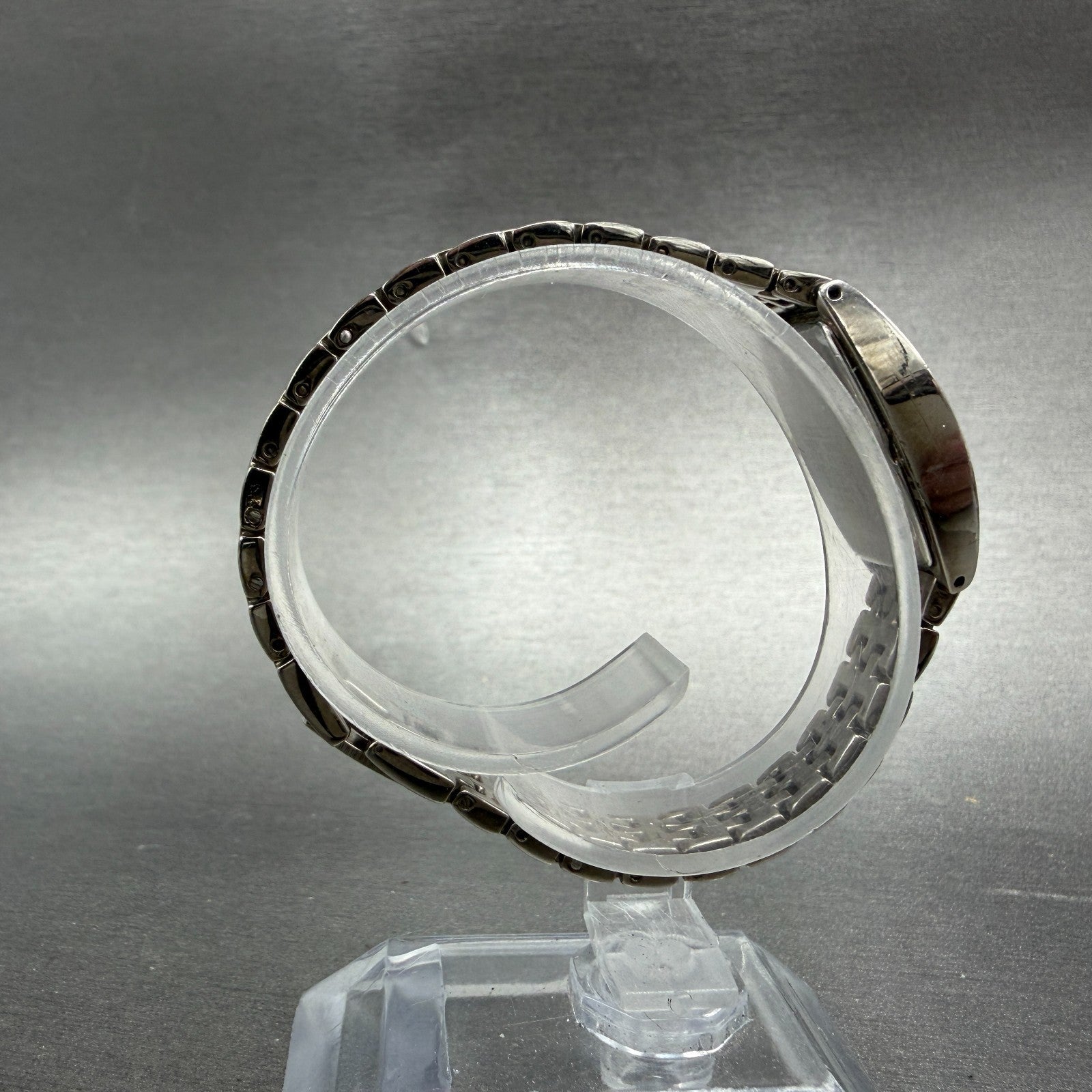 Citizen Watch Women 16mm Silver Dial Silver Tone Rectangle Crystal Bezel New Bat8