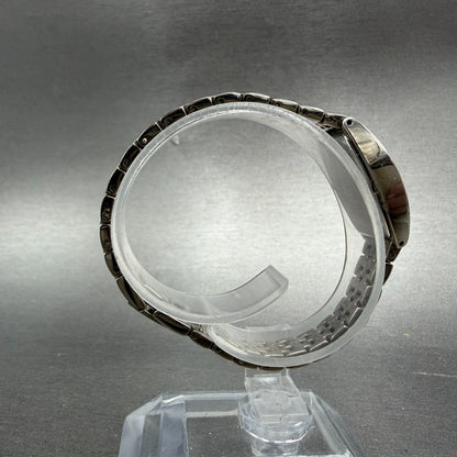Citizen Watch Women 16mm Silver Dial Silver Tone Rectangle Crystal Bezel New Bat8
