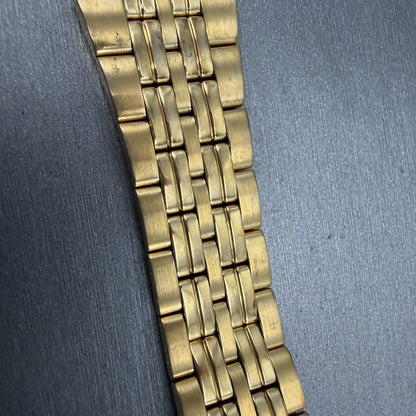 Seiko Bracelet 21mm Stainless Steel Gold Tone Tri Folding Clasp Vintage Japan G86
