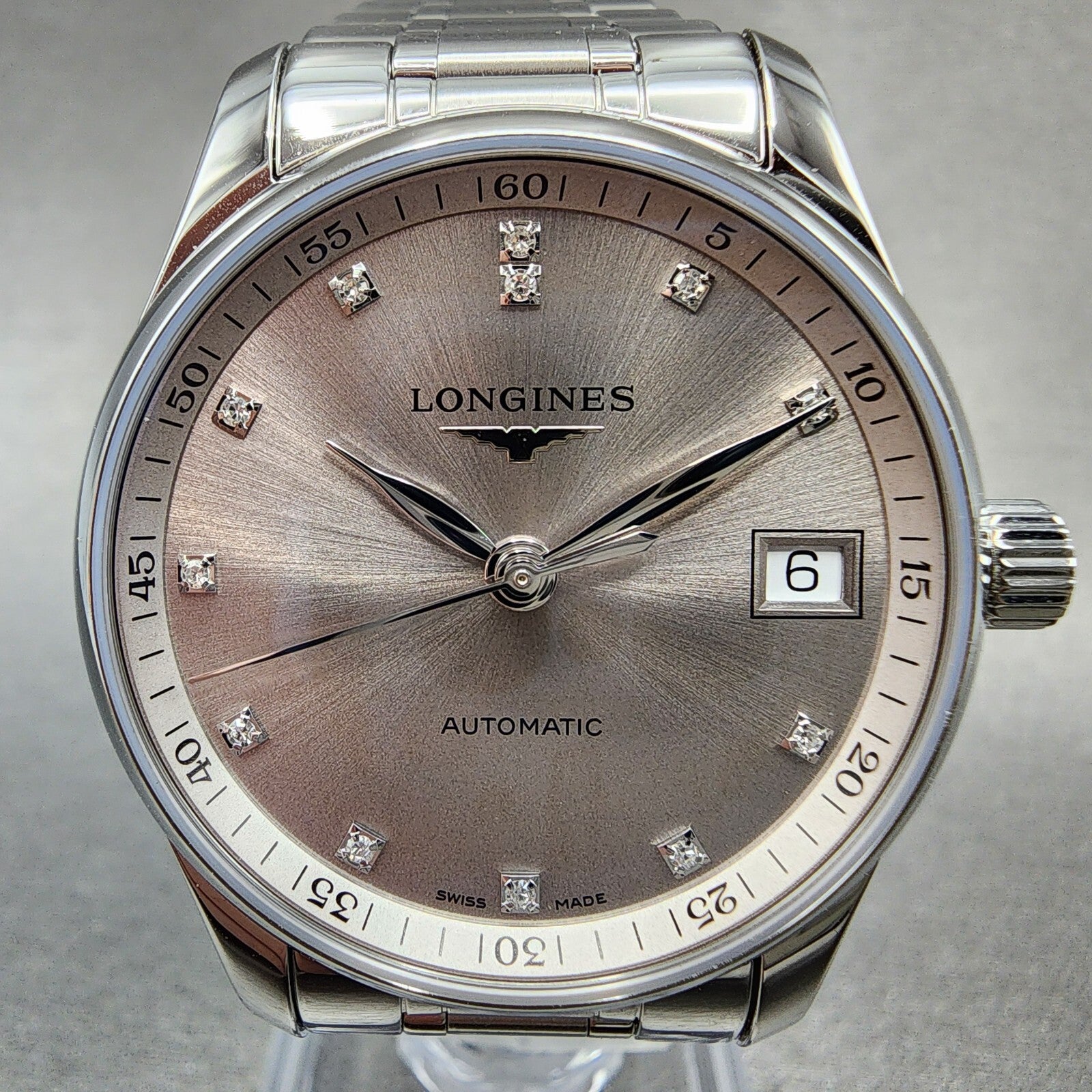 Longines Master Collection Automatic Watch Unisex 34mm Silver Dial Steel Works1