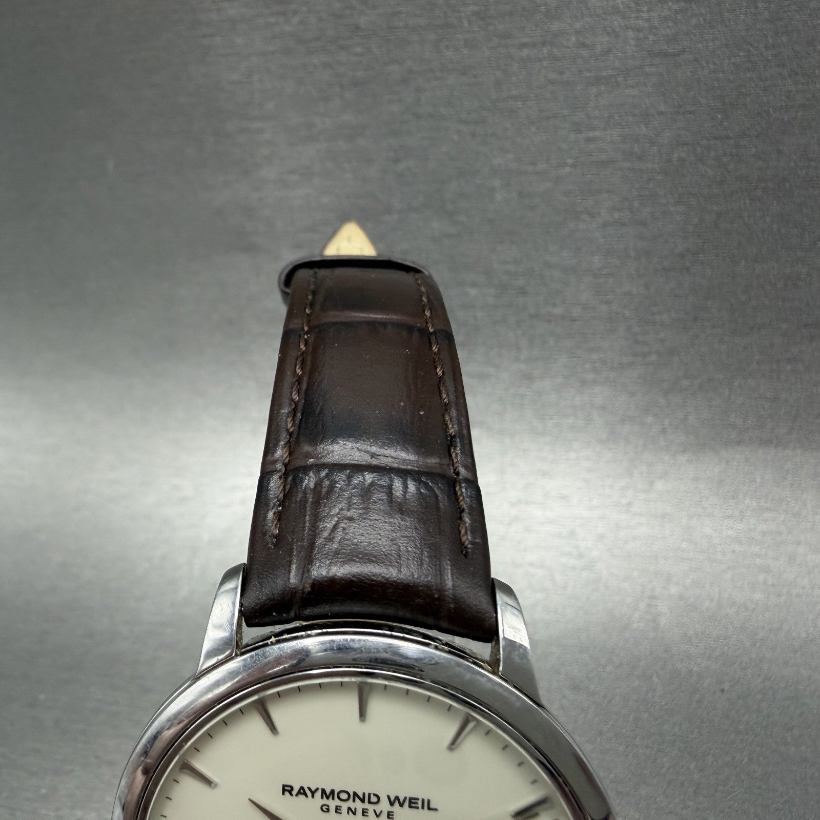 Raymond Weil Toccata Watch Men 39mm Cream Dial Steel Date Round 5488 New battery5