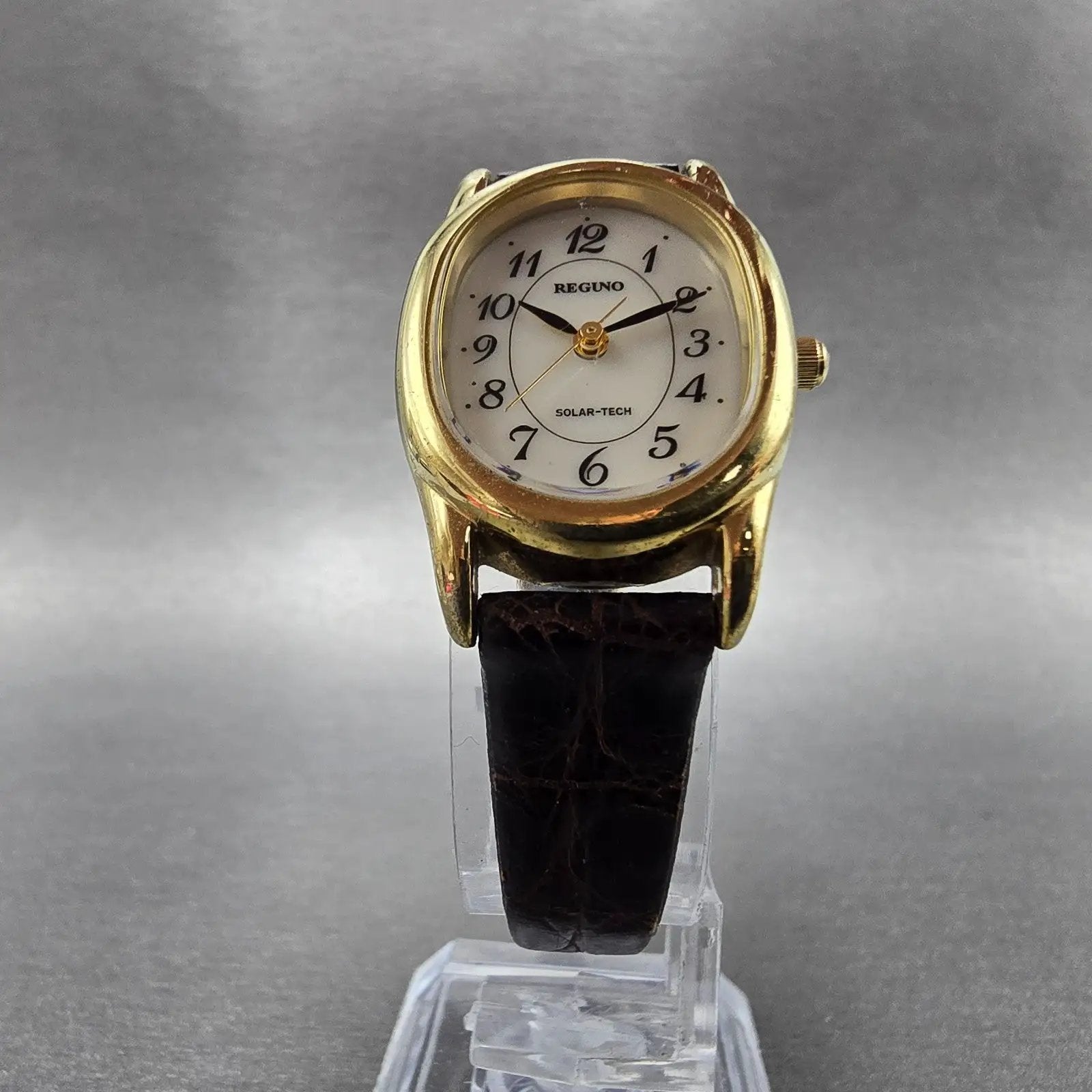 Citizen Reguno Solar Watch Women 22mm White Dial Gold Tone E031-K005396 Oval5
