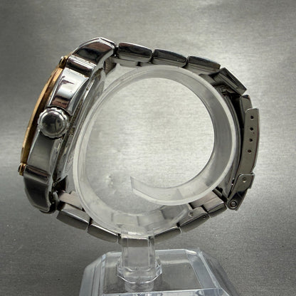 Invicta Watch Men 45mm Balk Dial Silver Tone Date Round 6966 New Battery6