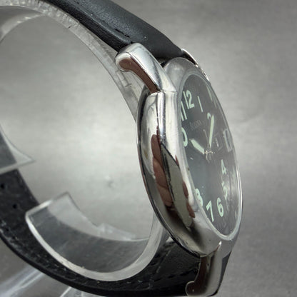 Bulova Watch Unisex 34mm Black Dial Silver Tone Date Round 96B60 New Battery3