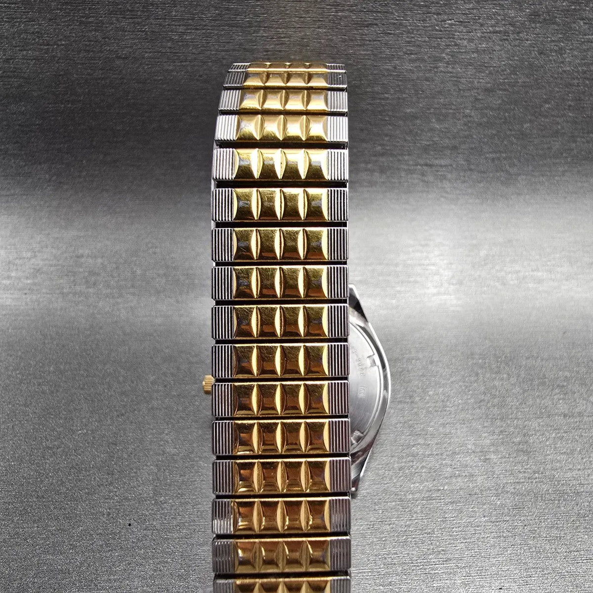 Seiko Watch Men 36mm Silver Dial Two Tone Round 7N43-9048 New Battery READ!!!!!!7
