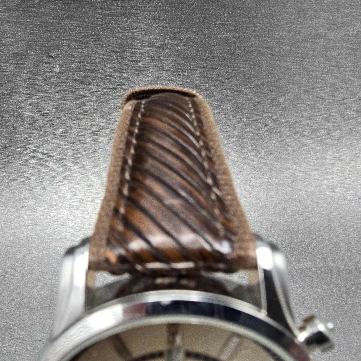 Tommy Bahama Panama-Crono Watch Men 42mm Cream Dial Steel Date TB1137 New Batt4