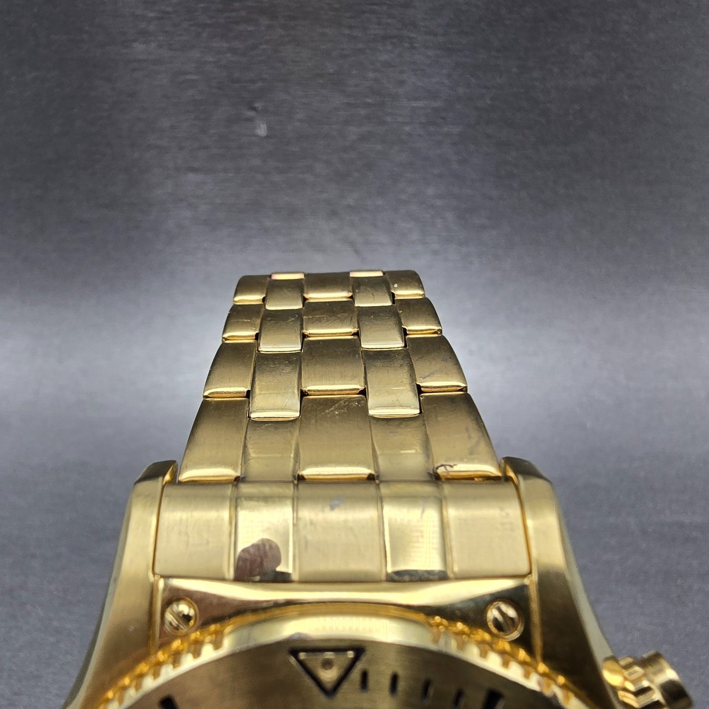 Invicta Chronograph Dive Watch Men 46mm Blue Dial Gold Tone Daydate 6858 New Bat4