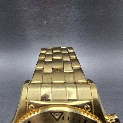 Invicta Chronograph Dive Watch Men 46mm Blue Dial Gold Tone Daydate 6858 New Bat4