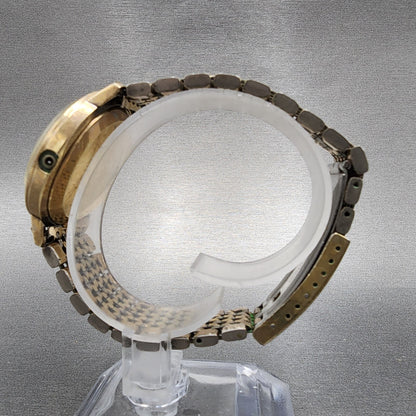 Omega Seamaster De Ville Watch Men 35mm Gold Dial Gold Filled 196.0075 PARTS7