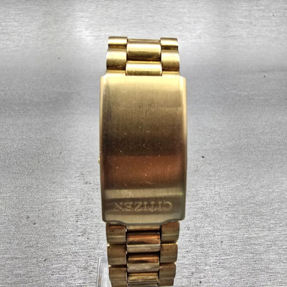 Citizen Railroad Approved Watch Men 35mm White Dial Gold Tone Daydate New Batt7