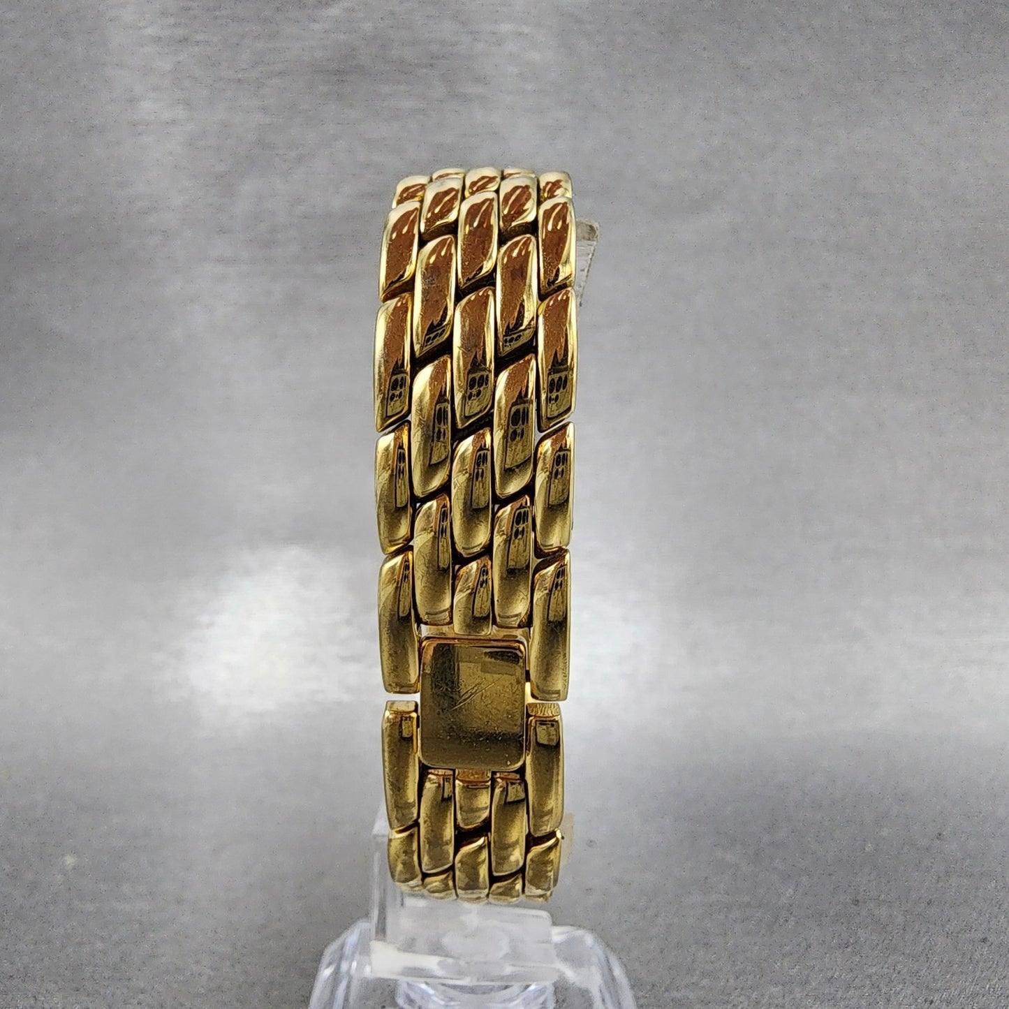 Citizen Elegance Tank Watch Women 15mm Champagne Dial Gold Tone New Battery7
