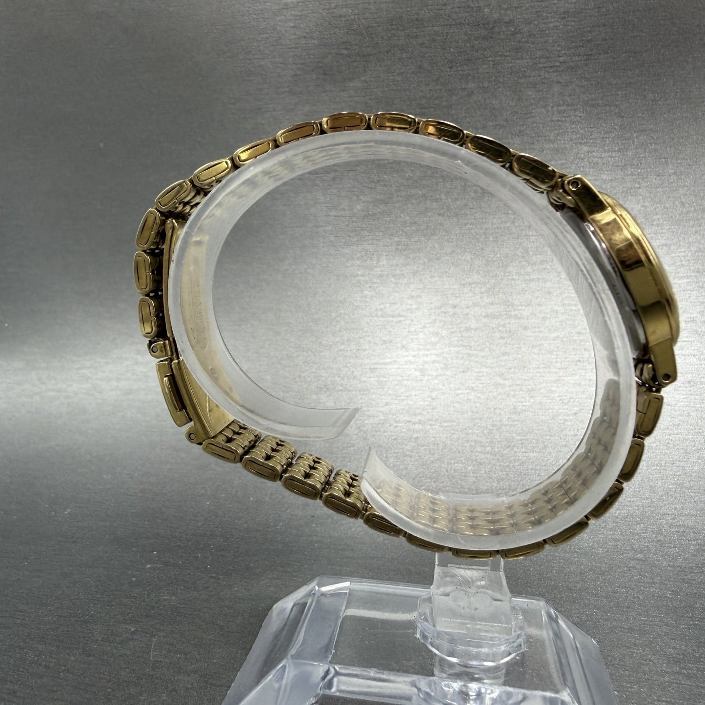 Citizen Watch Women 23mm White Dial Gold Tone Date Round 1012-S038561 New Batt8