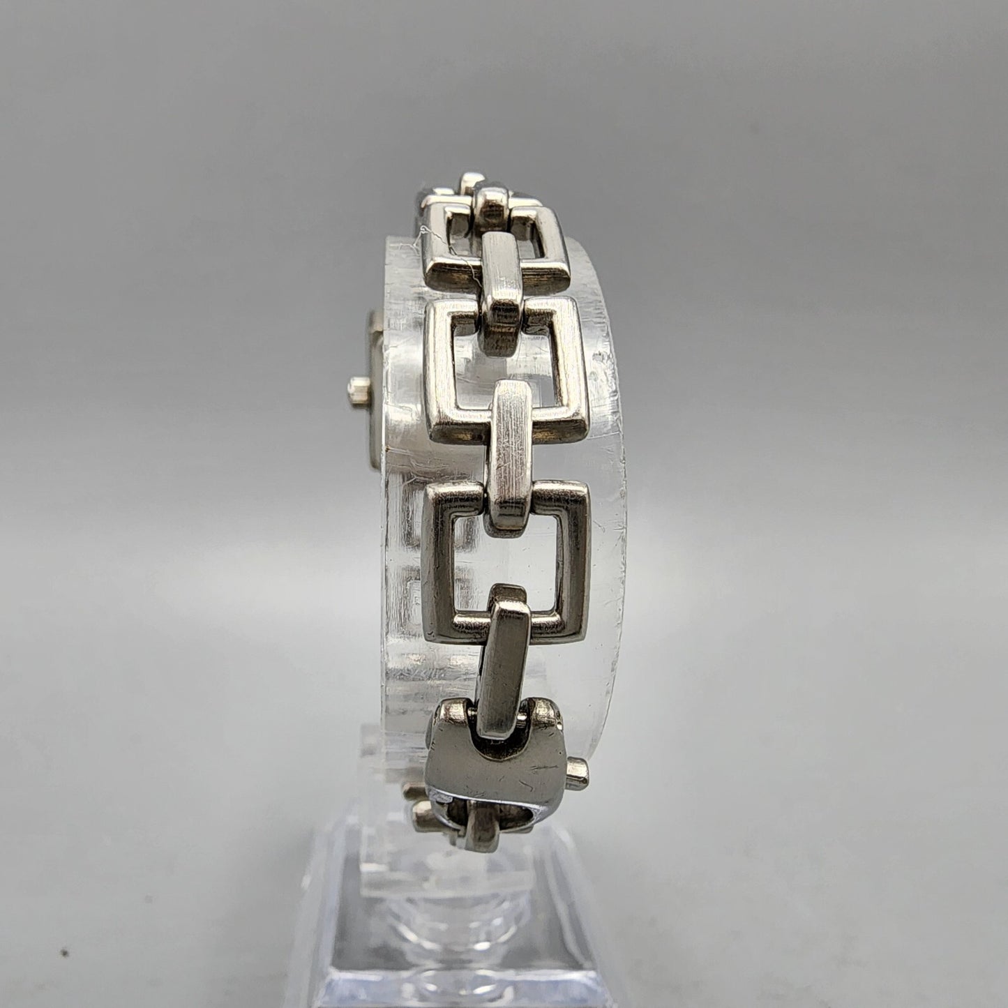 Nixon The Charm Watch Women 19mm Black Dial Silver Tone Square New Battery