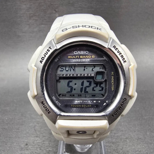 Casio G-Shock GW-M850 Watch Men 42mm White Alarm Chronograph Digital Solar RunsL0