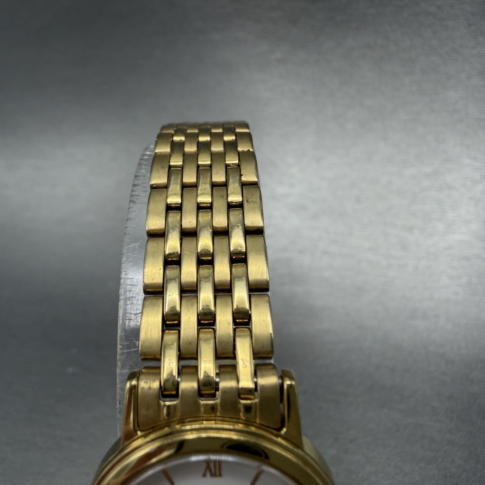 Citizen Watch Women 23mm White Dial Gold Tone Date Round 1012-S038561 New Batt4