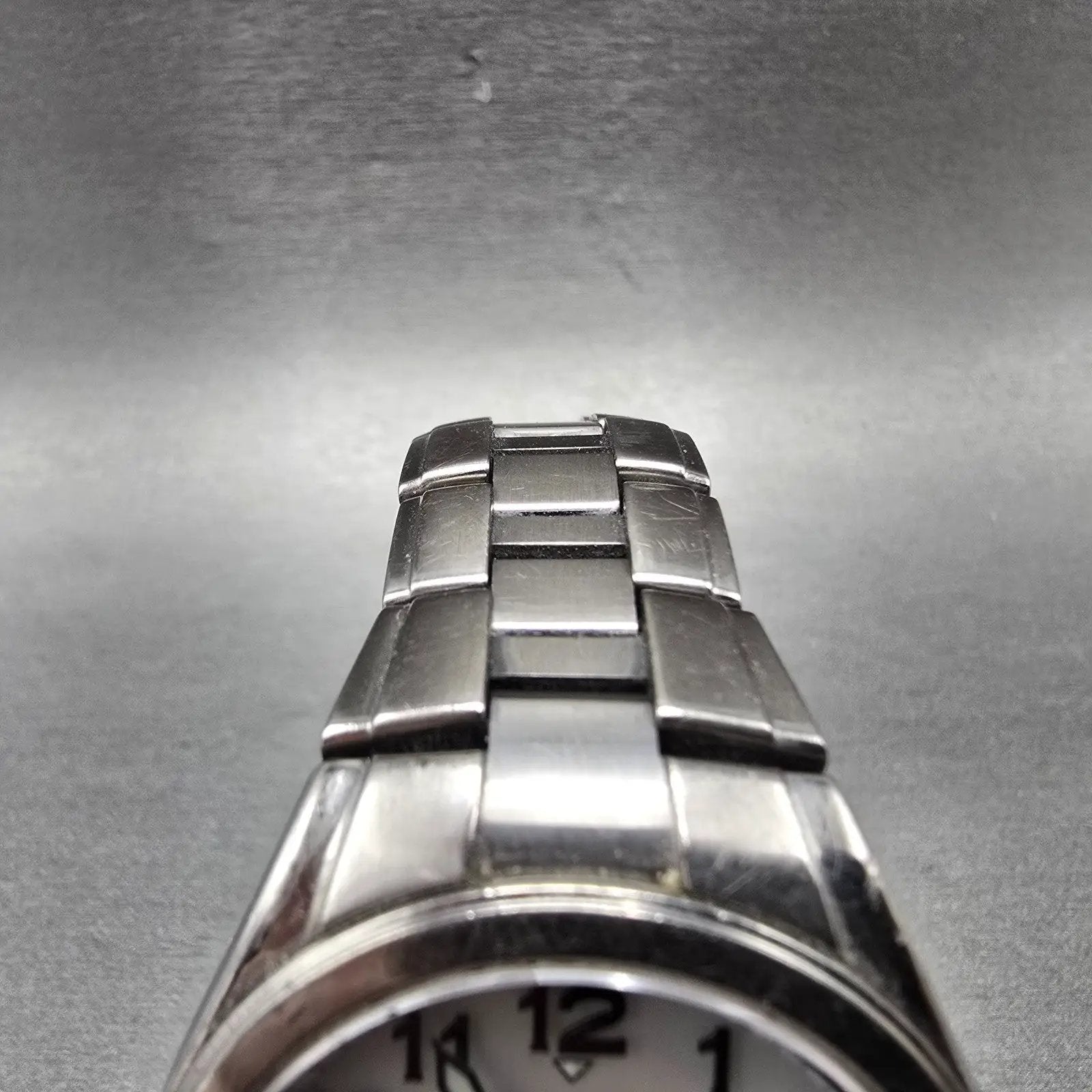 Citizen Eco-Drive Attesa Watch Men 38mm White Dial Titanium Atomic Date PARTS!!!5