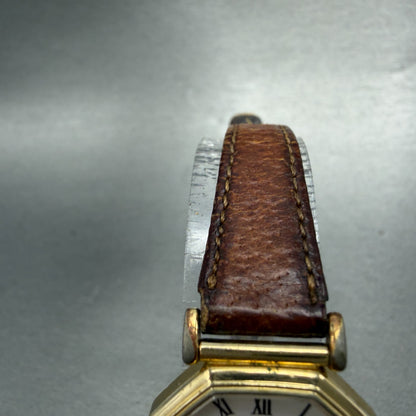 Citizen Club Lamer Watch Women 23mm White Dial Gold Tone Octagon New Battery VTG4
