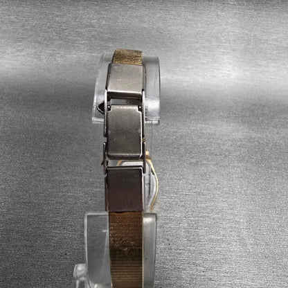 Citizen CQ Watch Women 16mm Gold Dial Gold Tone Oval 3220-S16881 New Battery KP27