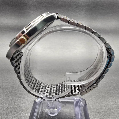 Seiko Watch Men 36mm Champagne Dial Silver Tone Round 7N01-0AL0 New Battery VTG6