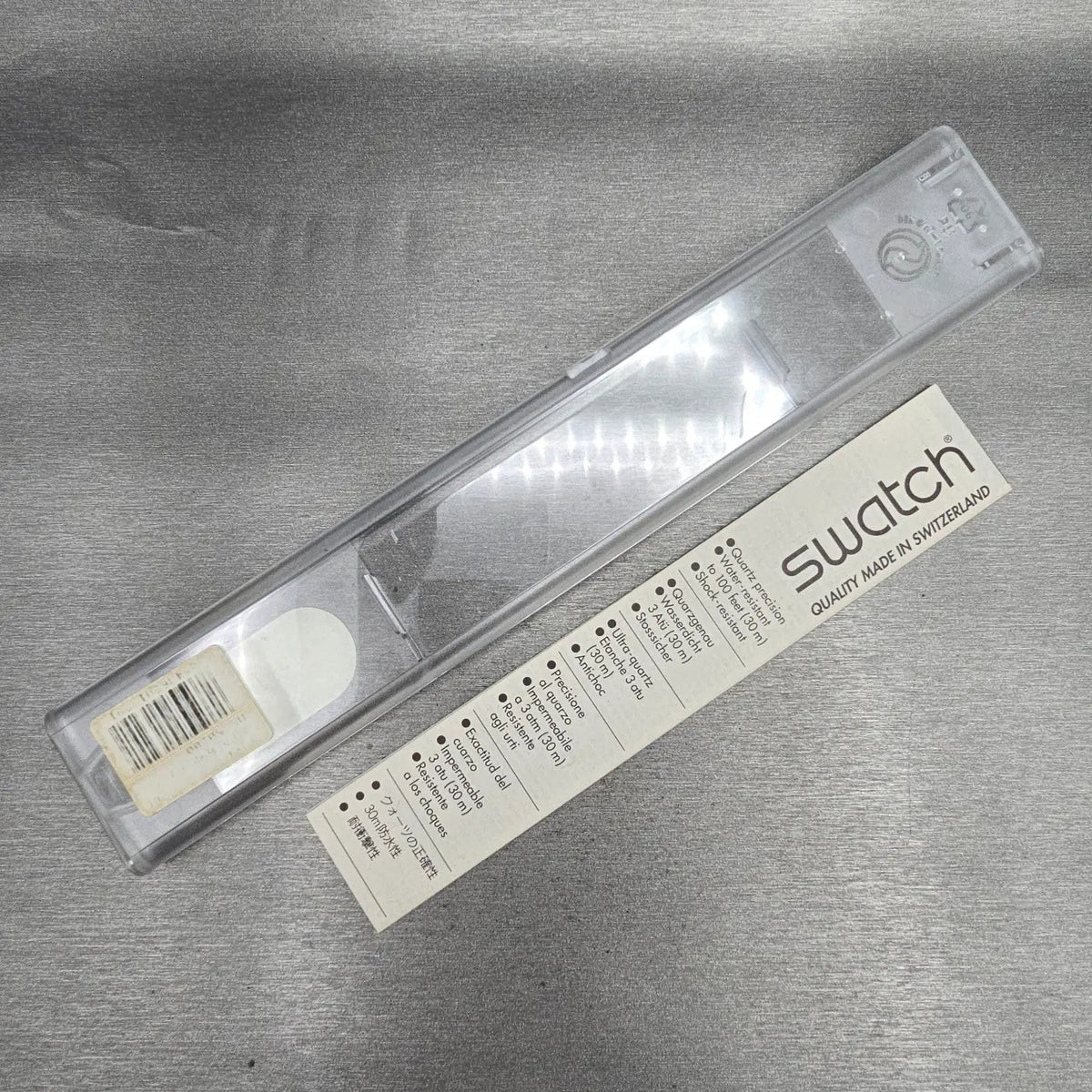 Swatch OONGAWAH! Watch Men 34mm Green Dial Clear Case GK193 New Battery NOS19