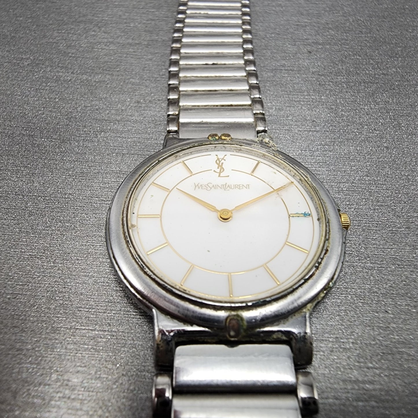 Yves Saint Laurent Watch Women 30mm White Dial Two Tone 2823268458 PARTS3