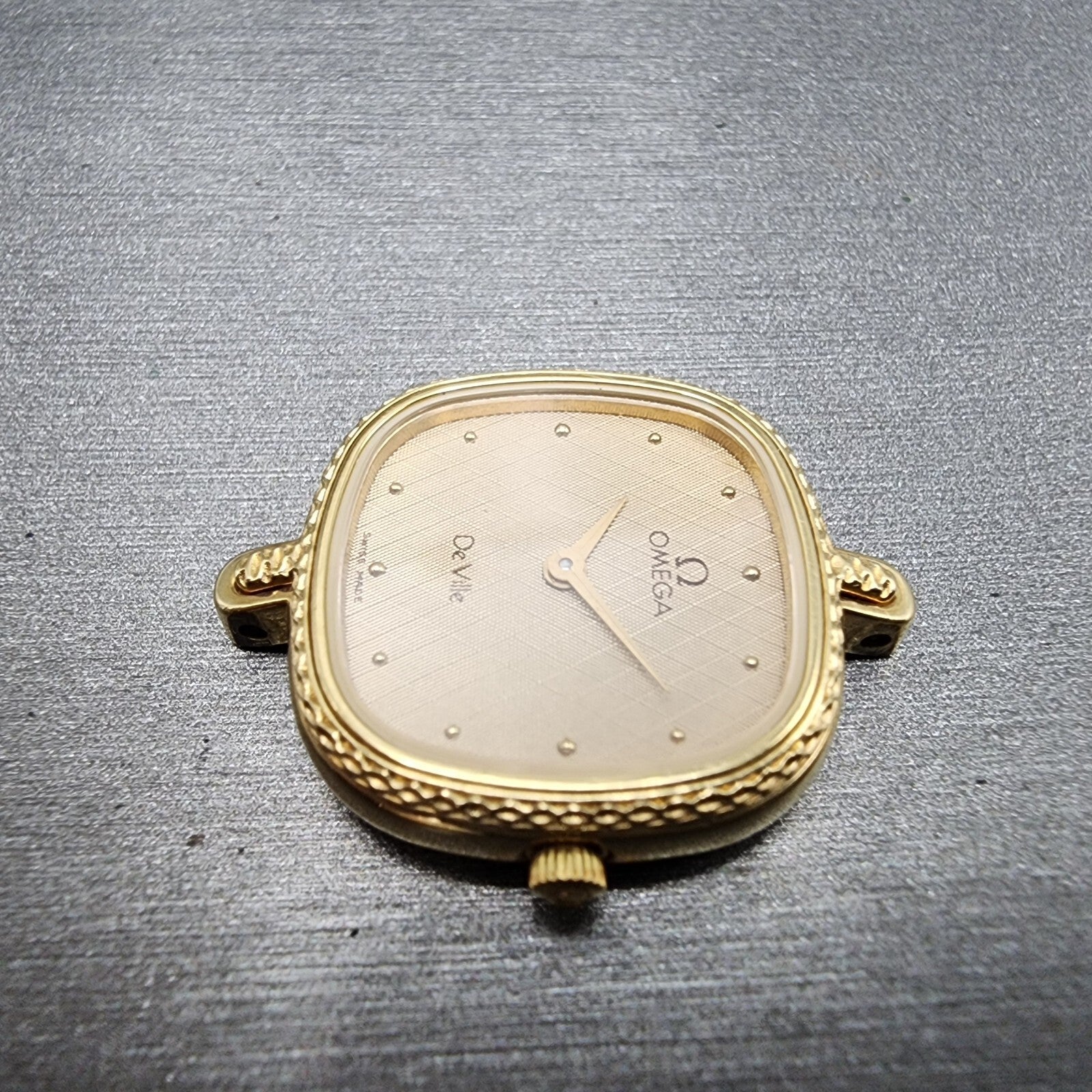 Omega De Ville Watch Women 21mm Gold Dial Gold Plated Cal 1375 591.0276 PARTS6