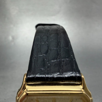 Seiko Spirit Tank Watch Men 26mm Champagne Dial Gold Tone 5E31-5B60 New Battery4