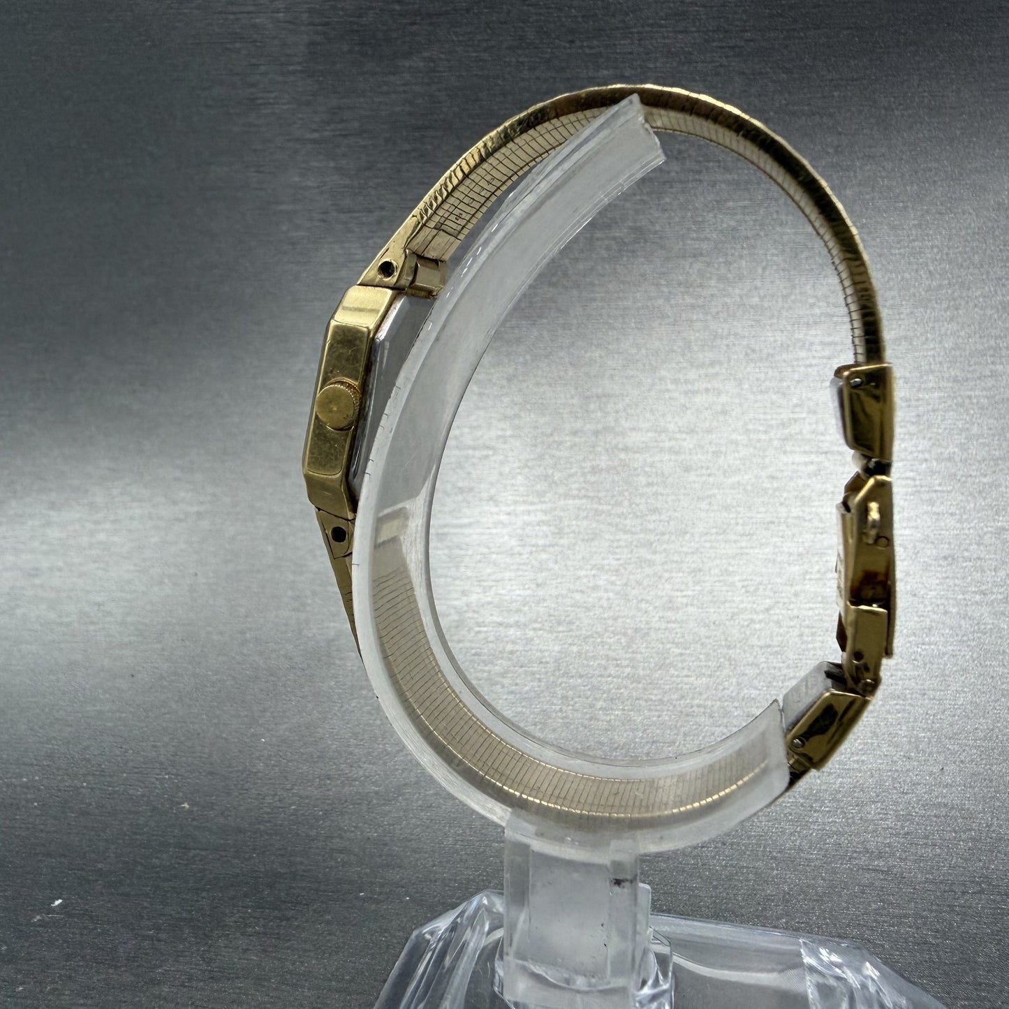 Seiko Watch Women 19mm White Dial gold Tone Octagon VTG 2320-6590 New Battery6