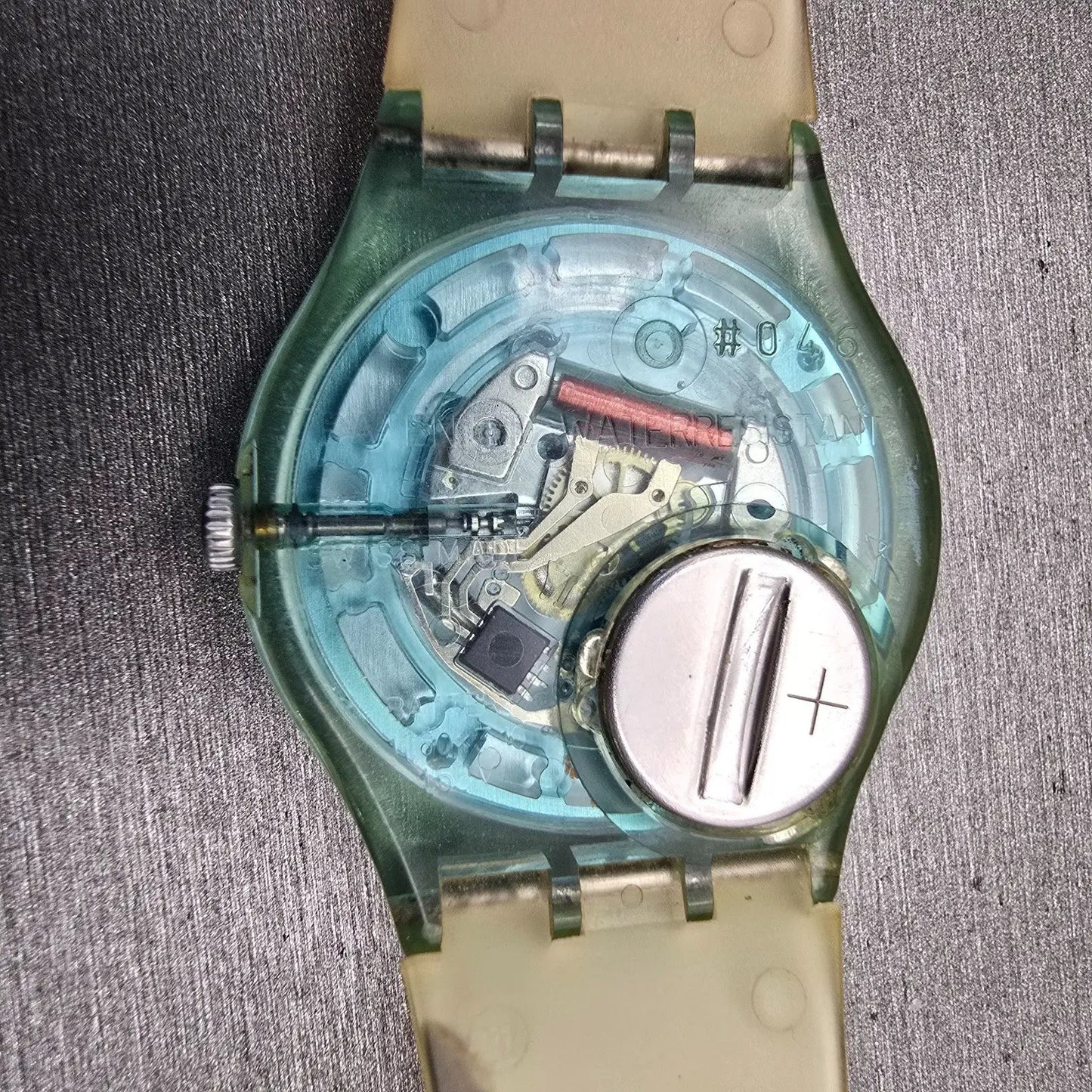 Swatch COLOR THE SKY Watch Men 34mm Multi Dial Multi Tone Round GS124 New Batt10