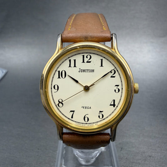 Citizen Junction Watch Unisex 31mm Cream Dial Gold Tone 6A31-L02265 New Battery0