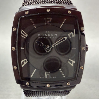 Skagen Tank Watch Women 24mm MOP Dial Purple Tone 396XSMM New Battery1