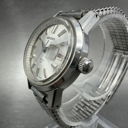 Seiko Watch Women 26mm Silver Dial Silver Tone Date 2118-0230 Manual Runs2