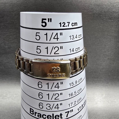 Seiko President Watch Women 24mm Gold Dial Gold Daydate Round 2A23-0039 New Batt9